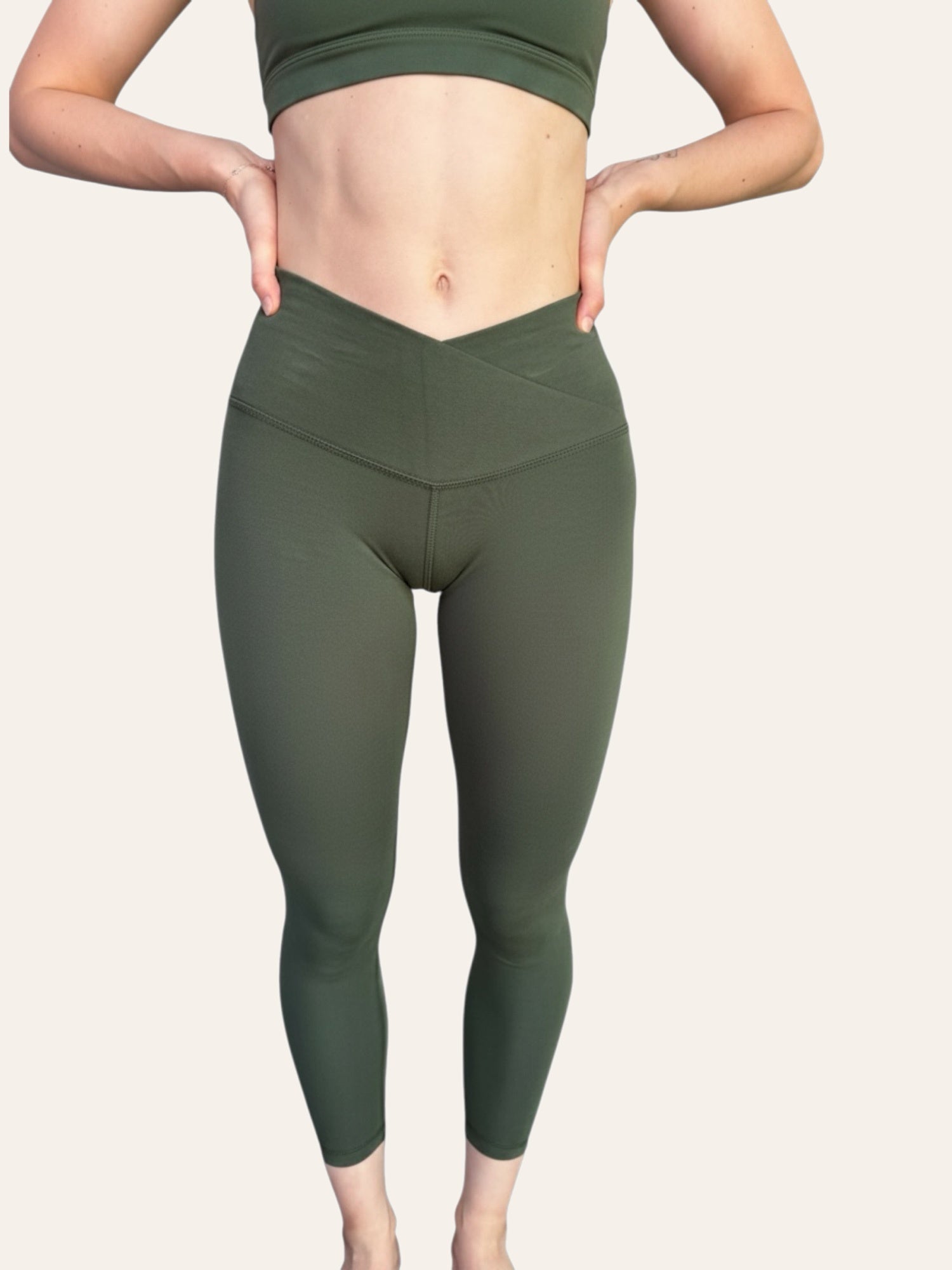 Simple Cross Waist Leggings