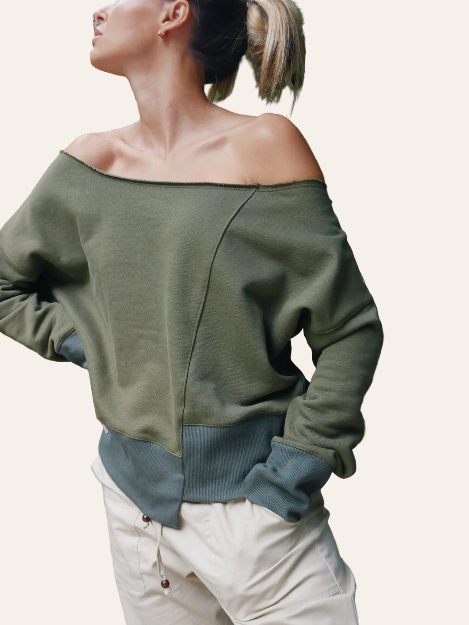 Open Shoulder Sweater